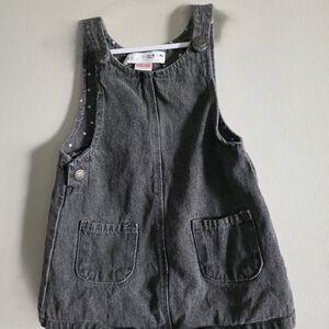 Gray Denim Zara Kids Overall Dress